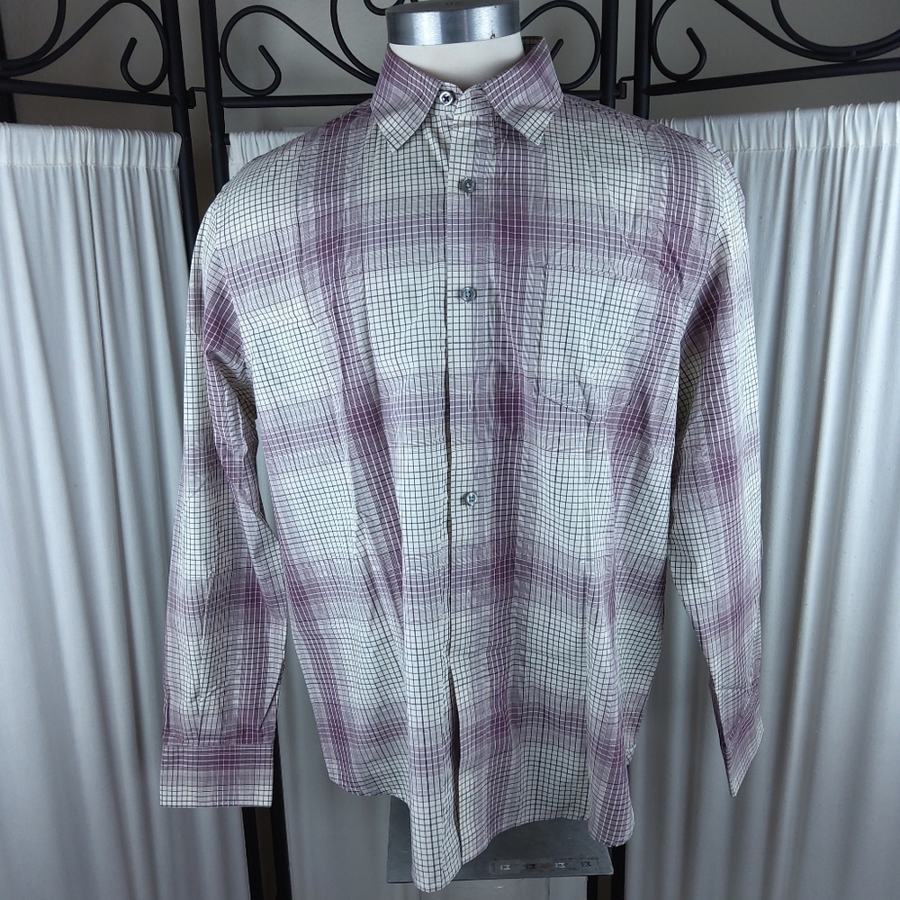 Tommy Bahama Dress Shirt, Long Sleeve, Lt. Purple/Purple Stipes, Men's Size XL